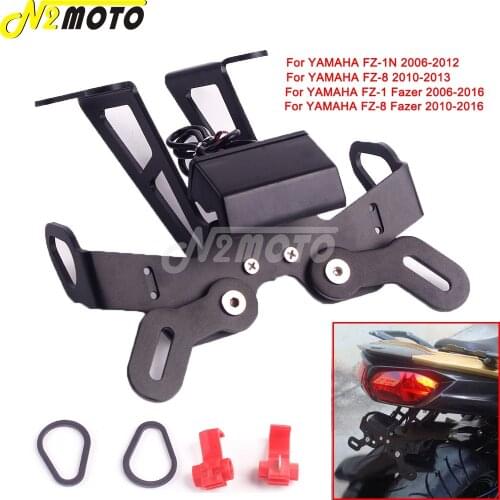 LED Light Tail Tidy Fender Eliminator Number License Plate Mounting Bracket Holder For YAMAHA FZ-8 Fazer 10-16 FZ-1N Fazer 06-16