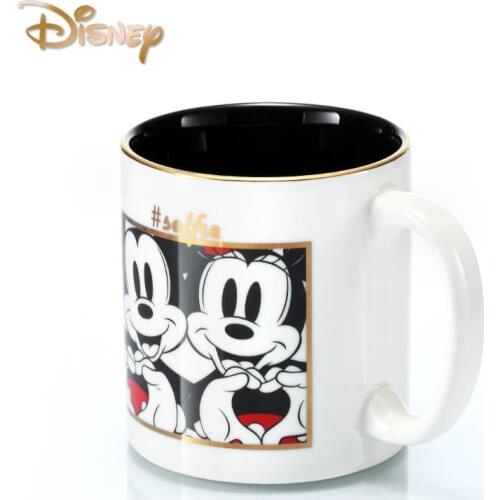 Disney Mickey Minnie Mug Kids Breakfast Milk Cup Adult Couple Water Cup Ceramics 500ML Christmas Gift