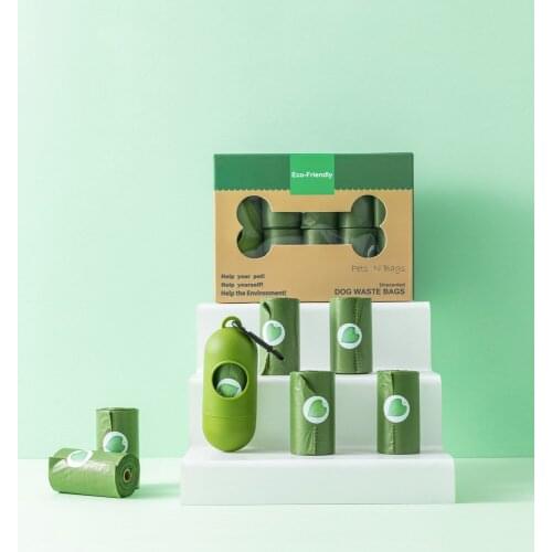 Dog Poop Bag Biodegradable Environment-friendly Pet Garbage Bag 23cmx33cm Green Black white Garbage Bag Pet Products