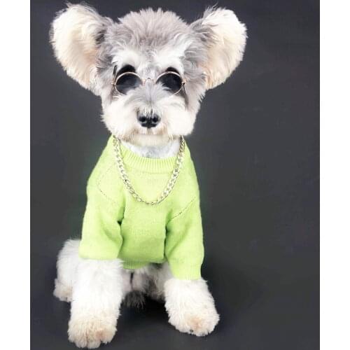 Cute Dog Sweaters for Small Dogs Pet Apparel Teddy Corgi Fashion Warm Sweater Winter Dog Coat Jacket Pets Costume A59