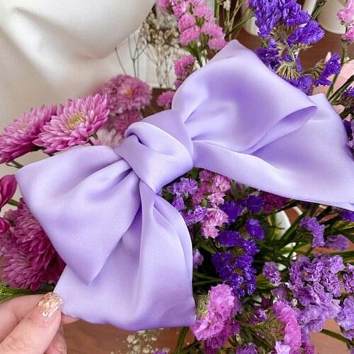Fashion Big Large Chiffon Bow Hair Clip For Women Girls Wedding Long Ribbon Korean Hairpins Barrette Headwear Hair Accessories