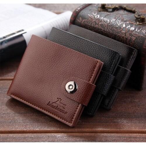 Wallet Men Leather Men Wallets Purse Short Male Clutch Leather Wallet Mens Money Bag Quality Guarantee