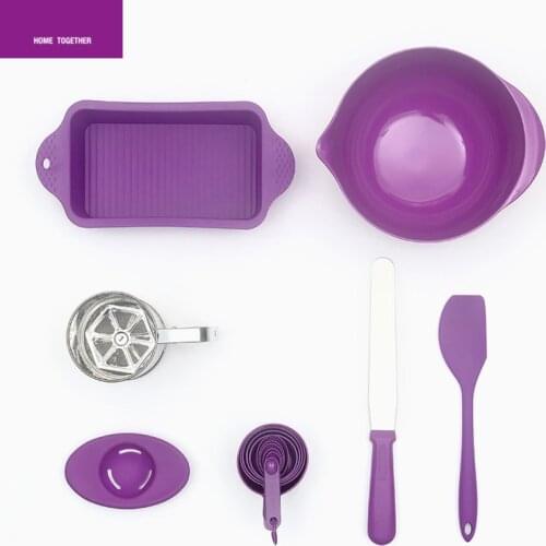 7 Piece Baking Set Bakeware Set In Kitchen Include Loaf Pans Sifter Egg Separator Measuring Spoons Cups Spatula Icing Spatula