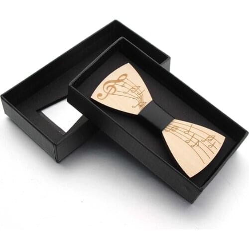 New Arrival Men Bowsknot Necktie Natural Environmental Protection Handmade Collar Flowers Fashion Neckties Note Wood Bow Tie