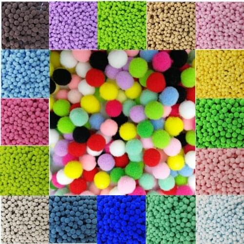 Wholesale Pompoms 2000 Pcs 8mm Soft Pompones Fluffy Plush Fur Ball Crafts Toys DIY Home Decoration Sewing Supplies Accessories
