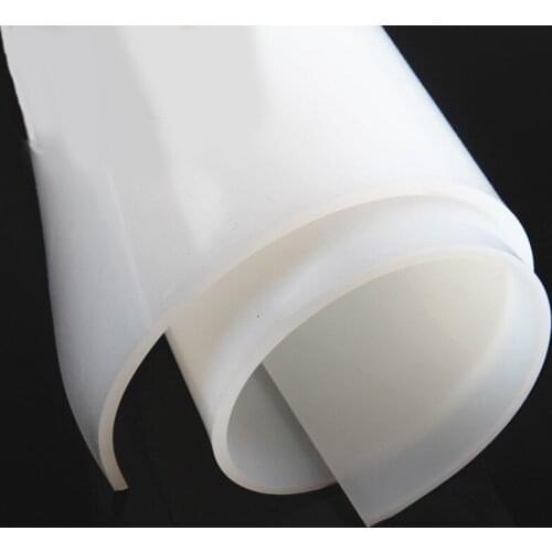 Silicone Rubber Sheet 500x500mm Clear Translucent Plate Mat High Temperature Resistance 100% Virgin Silikon Rubber Pad