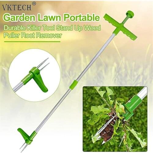 Long Handle Weed Remover Portable Garden Lawn Weeder Outdoor Yard Grass Root Puller Tool Hand Weeding Root Remover Cutter