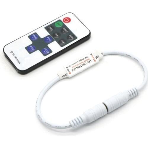 SZYOUMY MINI 11 key RF wireless Remote LED Controller DC12V 10 Keys 17 Keys Mini LED Dimmer for Single Color LED /RGB LED Strip