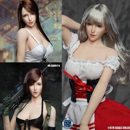 Spot 1/6 scale female soldier European and American beauty head sculpture for 12 inch action figure body