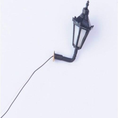 10pcs Delicated 1:200 N Scale Railway Model 3V LED Metal Lamppost Lamps Wall Lights
