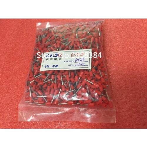 1000pcs 22 AWG 0.5mm2 Insulated Cord End Terminal Wire Ferrules E0510