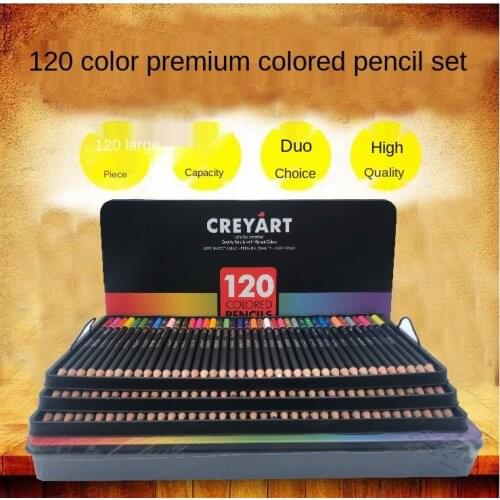 Colored pencil professinal art drawing Sales Professional Adult or children Painting Iron Box 120 Color High Quality Set