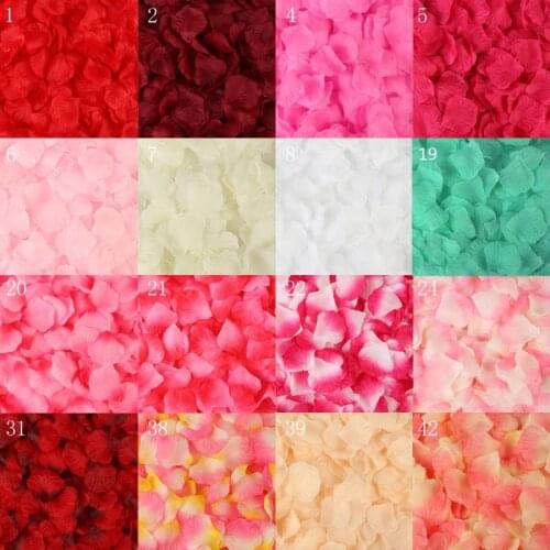 2000 Pcs Artificial Rose Petals Wedding Petalas Colorful Silk Flower Accessories Dropship