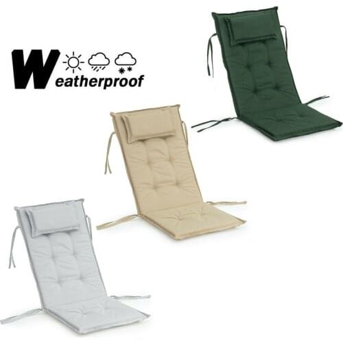 2021 Solid Color Long Rocking Recliner Cushion Mat Outdoor Garden Desk Back Pad Lounge Seat Armchair Cushion No Chair