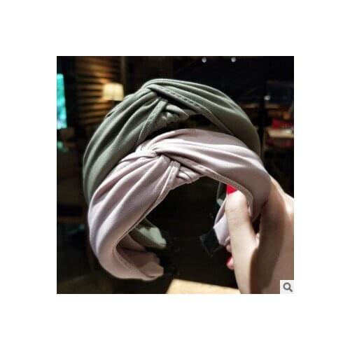 36pcs/lot Multi DIY Pure Color Cross Headband Fabrics Wide Washing Head Band Hair Styling Tools Hair Accessories HA570