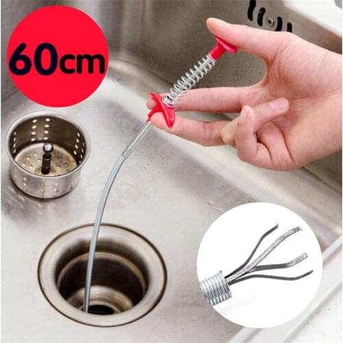 60 Cm Drain Snake Unblocker Drain Cleaner Sticks Clog Spring Pipe Dredging Tools Remover Cleaning Tools