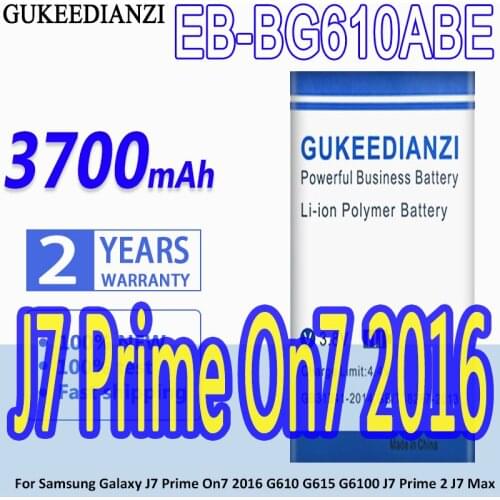 GUKEEDIANZI Battery EB-BG610ABE 3700mAh For Samsung Galaxy J7 GalaxyJ7 Prime On7 2016 G610 G615 G6100 J7 Prime 2 J7 Max J7Max