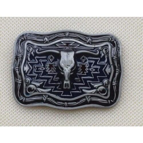 Bull belt buckle with pewter finish JF-BY245 suitable for 4cm wideth belt with continous stock