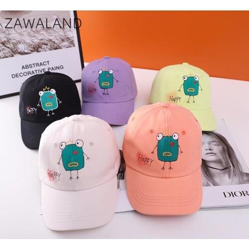 Zawaland Childrens Cap Adjustable Cartoon Hat Kid Casual Sun Hat Outdoor Sport Baseball Cap Boy Girl Hip Hop Hats Spring Summer