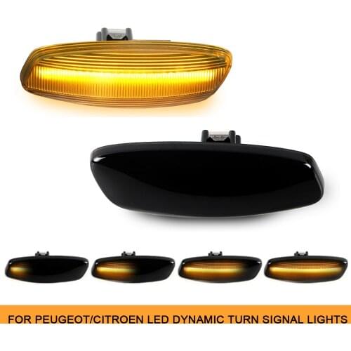 Dynamic Yellow LED Turn Signal Indicator Repeater Lights For Citroen C3 C4 Coupe C4 Picasso C5 DS3 DS4 Car Styling