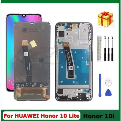 For Huawei Honor 10 Lite LCD Display With frame Replacement Parts for honor 10i HRY-LX1 HRY-LX2 Full Panel Glass Touch Screen