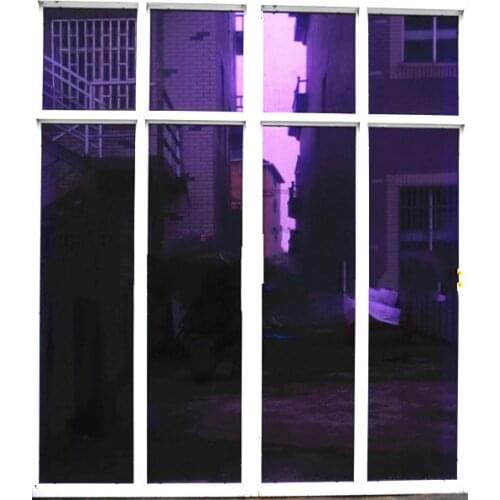 Purple Silver Insulation Window Film Solar Reflective One Way Mirror color window Sticker for Home and office decor Length 200cm