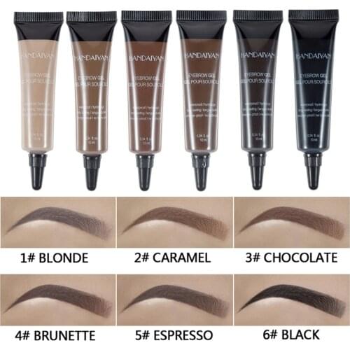 10ml Eyebrow Dyeing Gel Waterproof And Non-Smudge Long Lasting Styling Liquid Eyebrow Dye Cream With a Brush