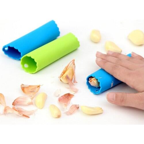 Hot Sale magical Silicone Garlic Peeler Peel Spiral Vegetable Slicer Easy Kitchen Tool