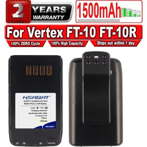 HSABAT 1500mAh FNB-41 FNB-42 Battery for Vertex FT-10 FT-10R FT-40 FT-40R FT-50 FT-50R VXA-100 YAESU