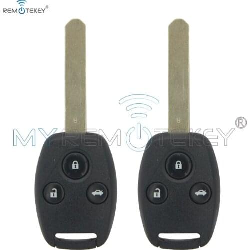 Remtekey 2pcs VDO 72147-TAO-W2 3 button 433Mhz HON66 for Honda Accord 2008 2009 2010 2011 Remote head key