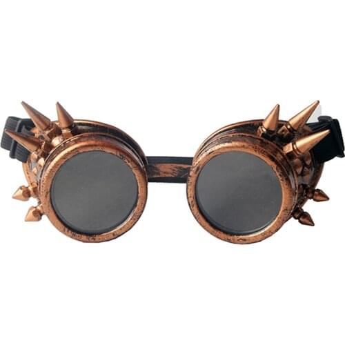 New Fashion Retro Punk Round Goggles Unisex ABS Plastic Frame PC Lens Wedding Holiday Clothing with Goggles