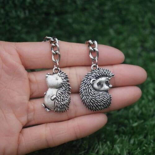 Lovely Hedgehog Keychain Cute animal jewelry accessories gift Car Keyholder