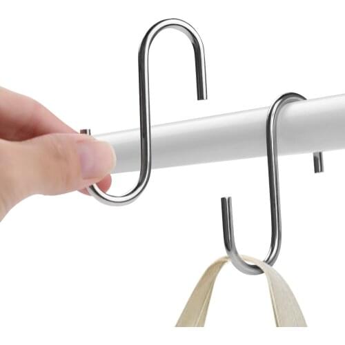 Multifuction Hat-and-Coat Hook Non-slip Ktichen Accessories Cookware Hook Stainless Steel 38mm S Type