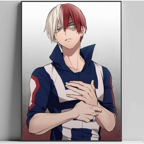 Wall Art Todoroki Shoto Poster HD Prints My Hero Academy Canvas Painting Home Decor Bedroom Modular Japan Anime Pictures Framed