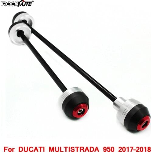Motorcycle POM Front & Rear Axle Fork Crash Sliders Wheel Protector For Ducati MULTISTRADA 950 2017-2018