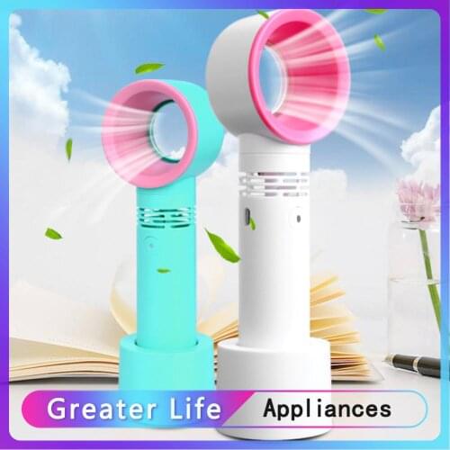 Portable Bladeless Cooling Fan Summer Personal Handheld Desktop Table Fan