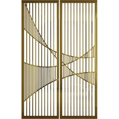 Commercial wrought iron simple stainless steel screen partition for new Chinese household screen hotel