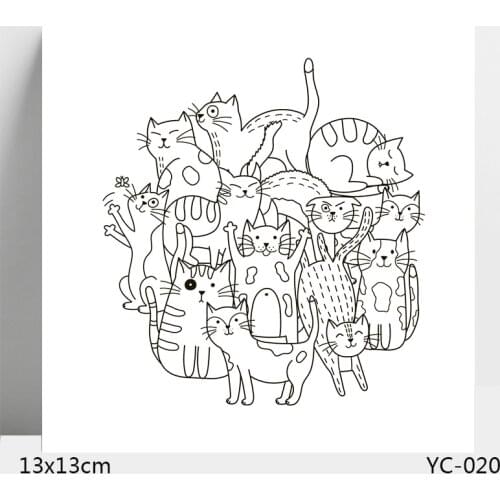 AZSG Cat Clear Stamps For DIY Scrapbooking/Card Making/Album Decorative Silicone Stamp Crafts