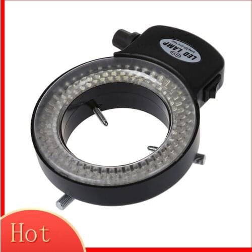 Adjustable Microscope Ring Light 144 LED Stereo Microscope illuminatorwith Power Adapter for Stereo Microscope & Camera