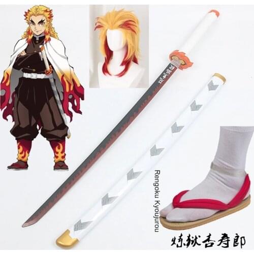 Rengoku Kyo Anime Demon Slayer: Kimetsu no Yaiba Cosplay Rengoku Kyoujurou Sword Shoes Men Costume Kimetsu no Yaiba Cos Costumes