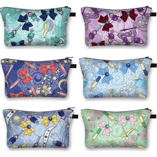 Delicate Girl Bowknot Cosmetic Bag Ladies Lipstick Travel Portable Foldable Storage Butterfly Makeup Bags Gift