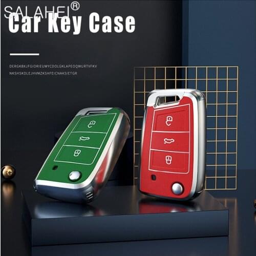 TPU Car Key Case Cover Shell Protection For Volkswagen VW Golf7 mk7 Seat Ibiza Leon FR 2 Altea Aztec For Skoda Octavia Styling