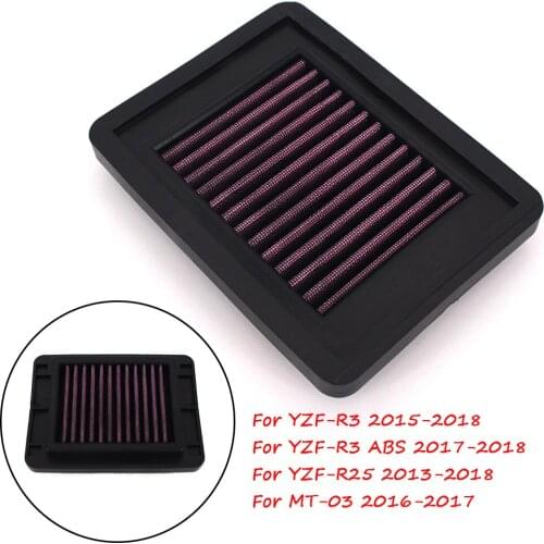 Motor Air Intake Filter Cleaner High Flow Non-woven Fabric Air Filter For Yamaha YZF R3 R25 YZF-R3 ABS YZF-R25 MT-03 MT03 MT 03