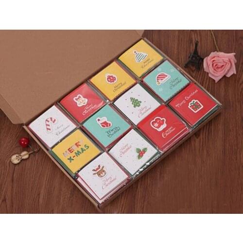 Ynaayu 10pcs/lot Merry Christmas Small Greeting Cards Kids Mini New Year Postcard Gift Card Xmas Thanks Cards