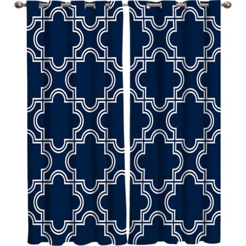 Moroccan Pattern Living Room Kitchen Kids Room Indoor Decor Curtain Panels With Grommets Window Treatment Ideas Window Treatment