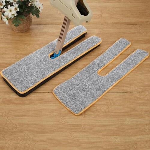1/2Pcs Microfiber Double Sided Non Hand Washing Flat Mops Wooden Floor Mop Dust Push Mop Home Cleaning Tools Accessories