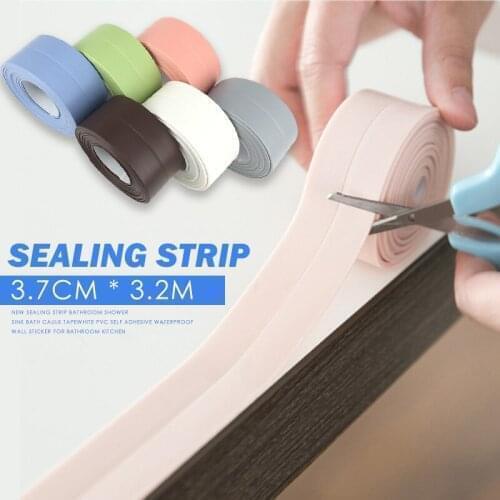 10 inch/roll Sealing Tape Kitchen Bathroom Sink Toilet Gap Crack Wall Strip Tapes Waterproof Home Mold Proof Adhesive PVC gadget