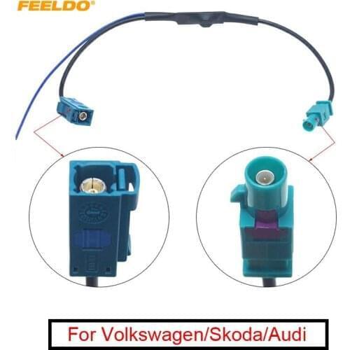 10Pcs Car FAKRA II Radio Signal Amplifier Radio Antenna AM/FM Wiring Adapter For Volkswagen/Skoda/Audi OEM Stereo Head Unit