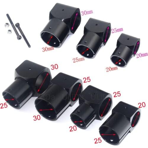 2pcs Tee Joint Tube Connector T-Joint Landing Gear Adapters 16 20 25mm 30mm for Quadcopter Plant Protection UAV Drone