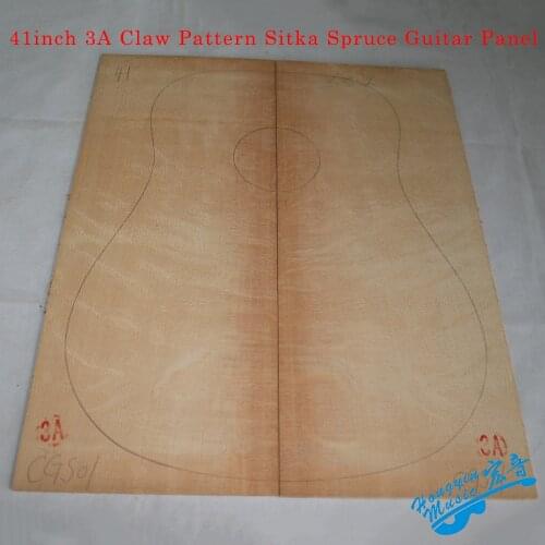 41inch 3A Claw Pattern Sitka Spruce Solid Wood Guitar Panel Guitar Making Material Guitar Maintenance Material 540*220*4.5mm